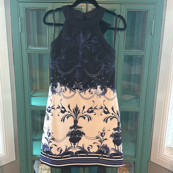 Ted Baker Molliat Blue Shift Dress with Bow Back - like new! - Picture 4 of 7